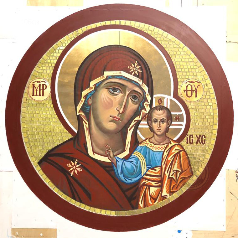 Картон, полноразмерный цветной рисунок для мозаики