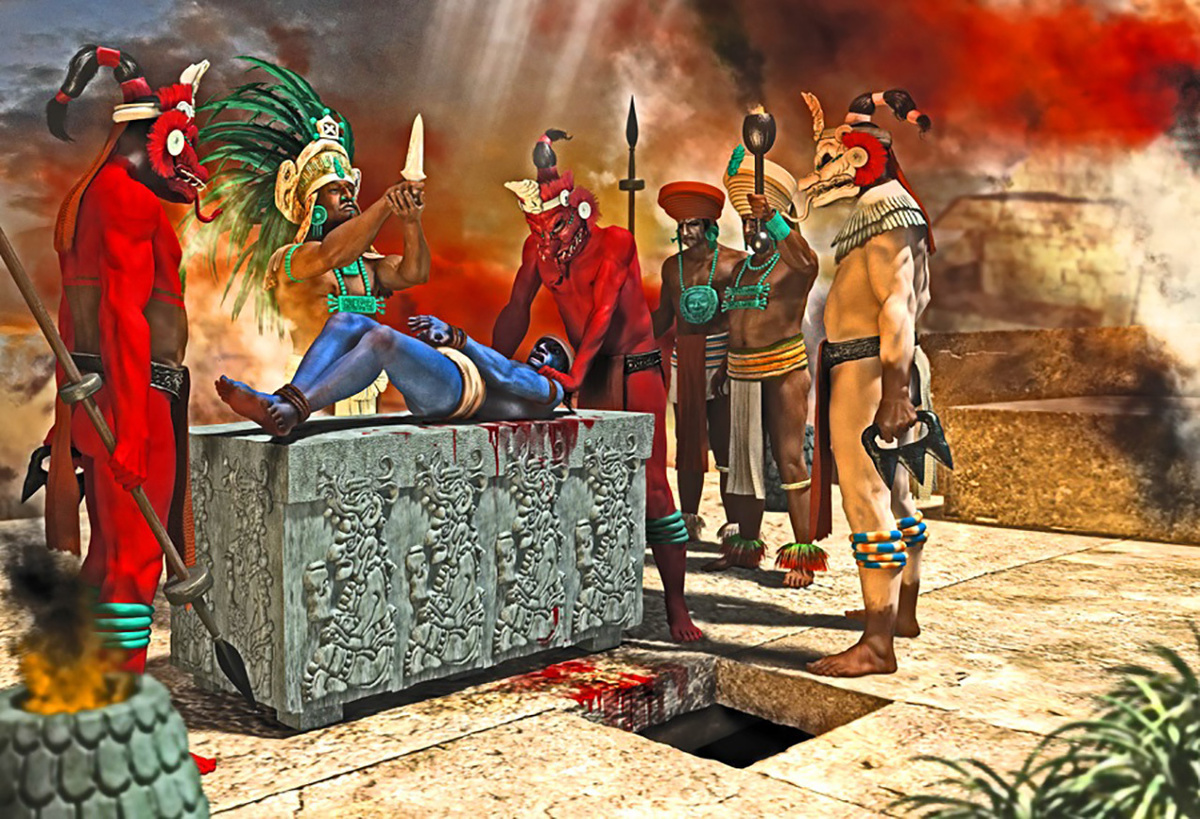 Древняя Мексика Майя жертвоприношения