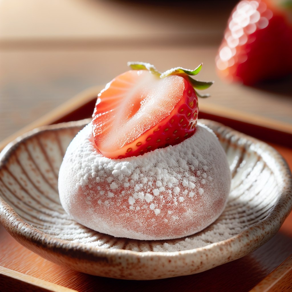 Оа## Пирожное моти с клубникой: нежный вкус лета! 🍓



Представьте: мягкое, тягучее моти, тающее во рту, с яркой кислинкой спелой клубники... Это не просто десерт, это настоящее наслаждение! 😋



Почему стоит попробовать моти с клубникой?



* Сочетание текстур: Мягкое моти и сочная клубника создают контраст, который делает десерт еще более привлекательным. 

* Яркий вкус: Свежая клубника добавляет моти кисло-сладкий вкус, который прекрасно дополняет нейтральный вкус моти.

* Легкий и освежающий: Моти с клубникой - это идеальный десерт для жаркого дня, он нежный, легкий и освежающий.

* Красивый вид: Моти с клубникой выглядит очень привлекательно, его можно подавать на праздничный стол или просто наслаждаться им дома.



Как приготовить моти с клубникой?



* Рецепт: ## Моти с клубникой: нежный десерт для гурманов 🍓



Ингредиенты:



* Для моти:

   * 100 г клейкого риса

   * 150 мл воды

   * 50 г сахара

   * 1 ч.л. кукурузного крахмала

   * 1/2 ч.л. ванильного экстракта 

* Для начинки:

   * 200 г свежей клубники

   * 50 г сахара 

   * 1 ст.л. лимонного сока



Инструкции:



1. Приготовление моти:

   * Промойте клейкий рис в холодной воде до тех пор, пока вода не станет прозрачной. 

   * Замочите рис в воде на 30 минут, затем слейте воду.

   * В кастрюлю с толстым дном налейте воду и добавьте рис. 

   * Доведите до кипения на среднем огне, затем уменьшите огонь до минимального и варите 15-20 минут, накрыв кастрюлю крышкой. 

   * Снимите с огня и дайте рису остыть в течение 10 минут. 

   * В блендере измельчите рис до однородной массы.

   * Добавьте сахар, кукурузный крахмал и ванильный экстракт. Хорошо перемешайте. 

   * Переложите тесто на посыпанную крахмалом поверхность и замесите до гладкого и эластичного состояния. 

   * Разделите тесто на 10-12 равных частей.

2. Приготовление начинки:

   * Клубнику промойте и очистите от чашелистиков.

   * В блендере взбейте клубнику с сахаром и лимонным соком до однородной массы. 

3. Сборка моти:

   * Из каждой части теста сформируйте круглую лепешку толщиной около 0,5 см. 

   * В центр каждой лепешки положите 1-2 ч.л. клубничного пюре. 

   * Соберите края лепешки, аккуратно защипывая, чтобы получился шарик.

   * Повторите шаги 6-8 с оставшимся тестом. 

   * Моти можно украсить свежими ягодами клубники, листьями мяты, сахарной пудрой или шоколадом. 

   * Подавайте моти охлажденными.



Советы:



* Используйте качественный клейкий рис для более эластичного моти.

* Для лучшего вкуса выбирайте спелую, сладкую клубнику.

* Если вы хотите сделать моти более сладким, добавьте больше сахара в тесто или начинку.

* Моти можно хранить в холодильнике до 3 дней.



Приятного аппетита! 😋



#моти #клубника #десерт #сладкое #японскаякухня #домашняявыпечка #рецепт #вкуснятина