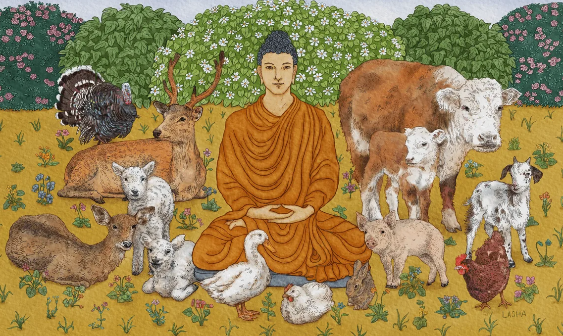 Будда и 12 животных китайского зодиака