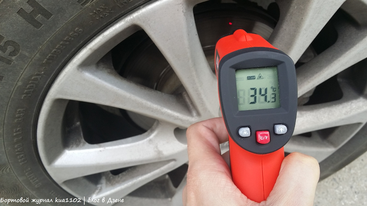 Температура диска на задней оси. Автор фотографии kua1102