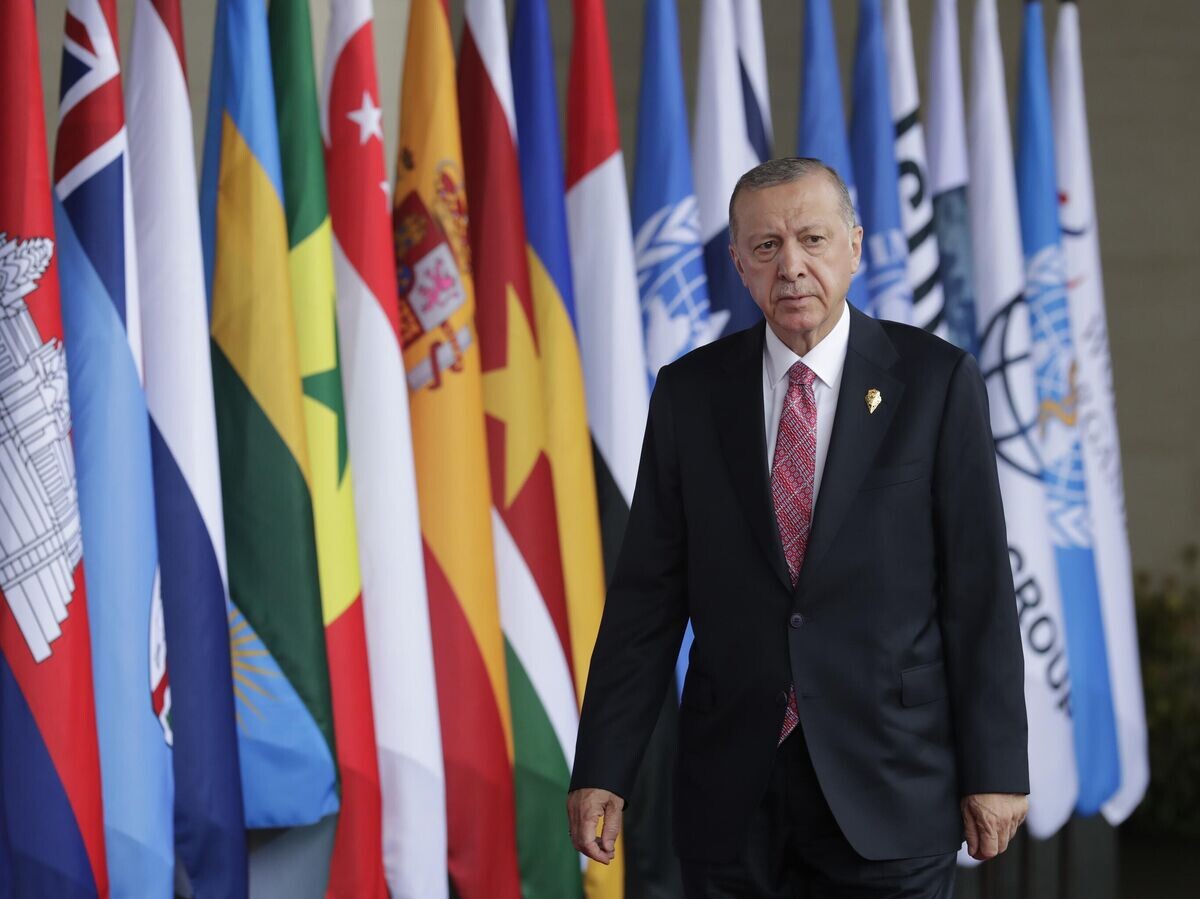    Президент Турции Реджеп Тайип Эрдоган во время саммита G20 на Бали© AP Photo / Mast Irham/Pool