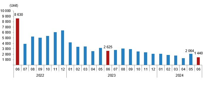 Продажа объектов недвижимости иностранцам, июнь 2024 г.