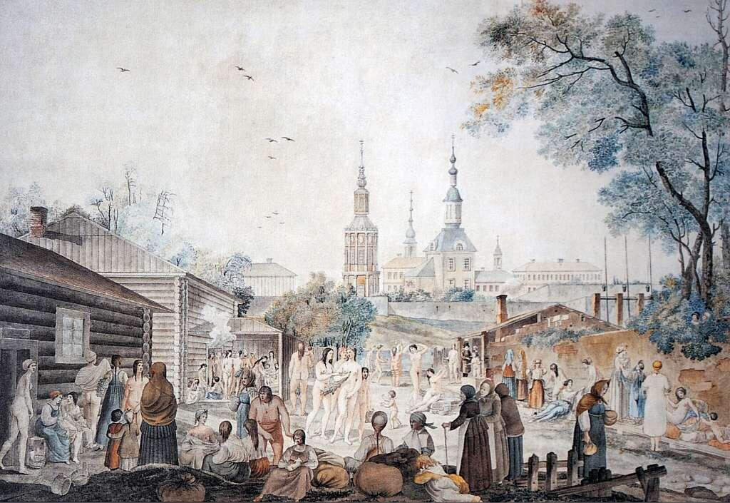 Ж.Делабарт "Серебрянические бани в Москве". Фото из открытых источников