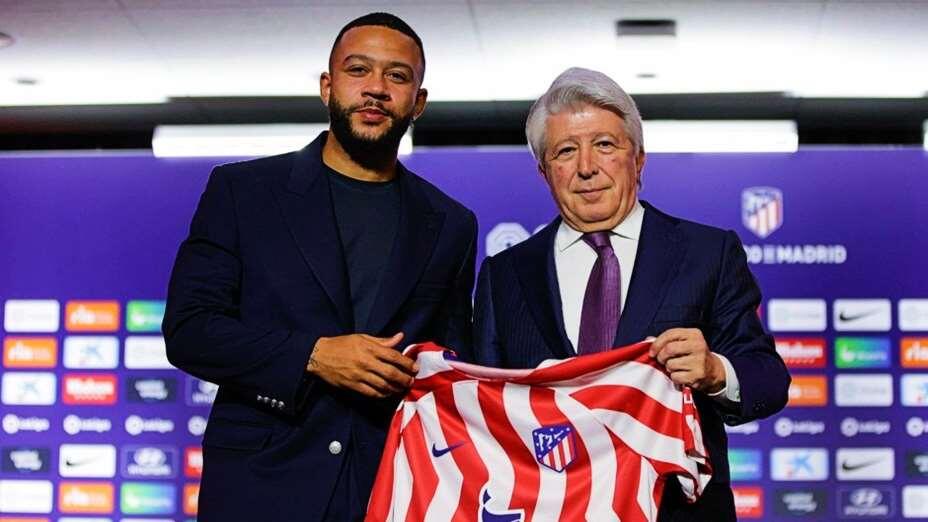    Нидерландский нападающий Мемфис Депай стал игроком «Атлетико» Мадрид. Фото: Соцсети «Атлетико»