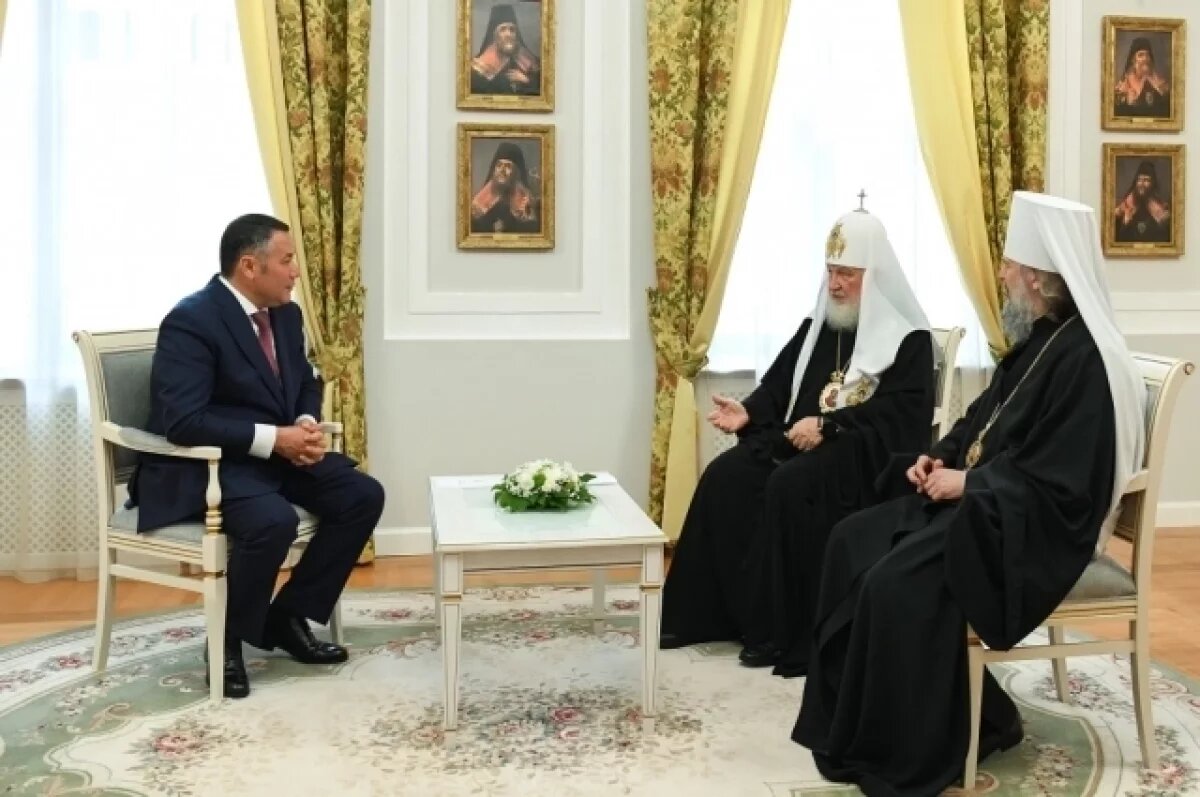    Патриарх Кирилл провёл встречу с губернатором Игорем Руденей в Твери
