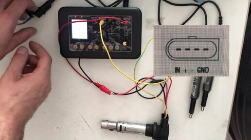 Проверка индивидуальной катушки зажигания VAG CAXA тестером QDB3A