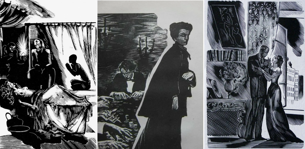 Иллюстрации к новеллам Стефана Цвейга "Амок", "Лепорелла", "Письмо незнакомки". Источник: lubok.club