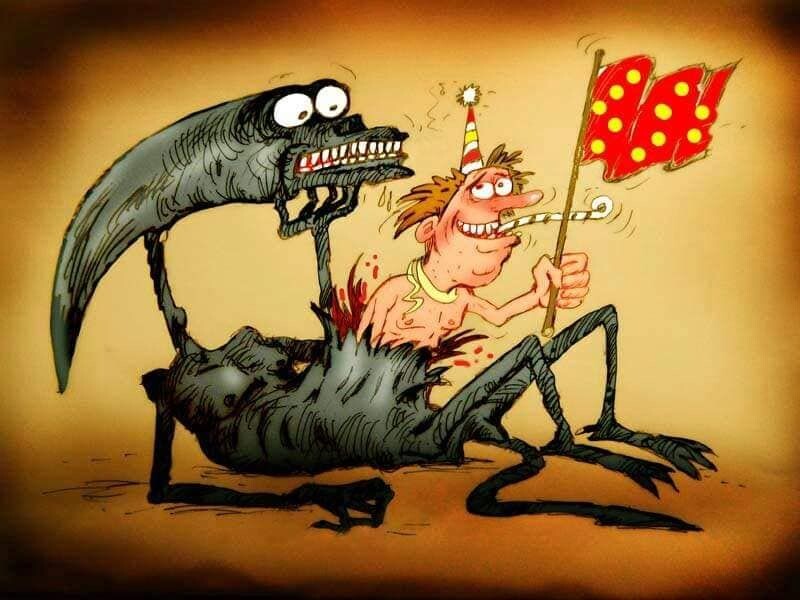 1. Работа художника-карикатуриста ИГОРЯ ВАРЧЕНКО под названием " СЮРПРАЙЗ "