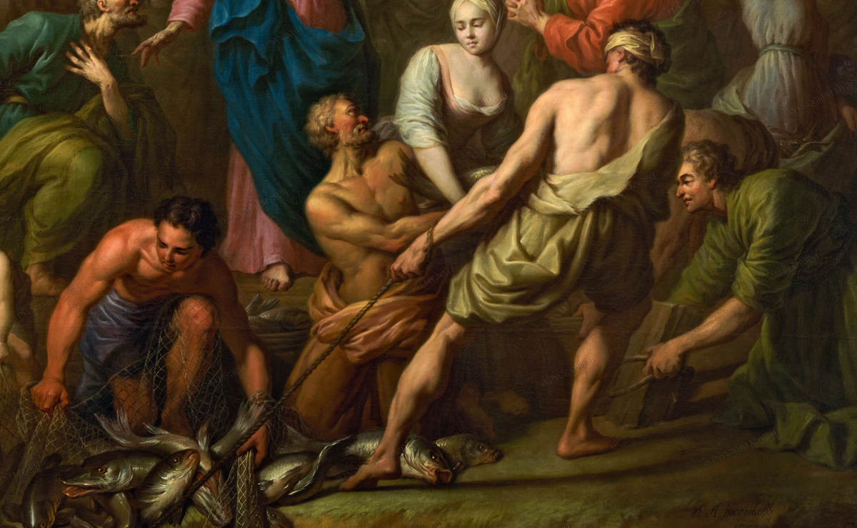 Лосенко А. П. 1737, Глухов, Черниговская губ. – 1773, Санкт-Петербург
Чудесный улов рыбы / фрагмент
