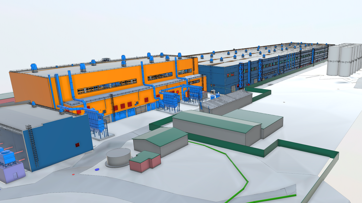 Визуализация проектируемого производства ЮМПЗ (вид. 1)