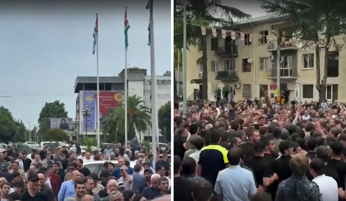    Митинг в Очамчырском районе. Фото: Соцсети