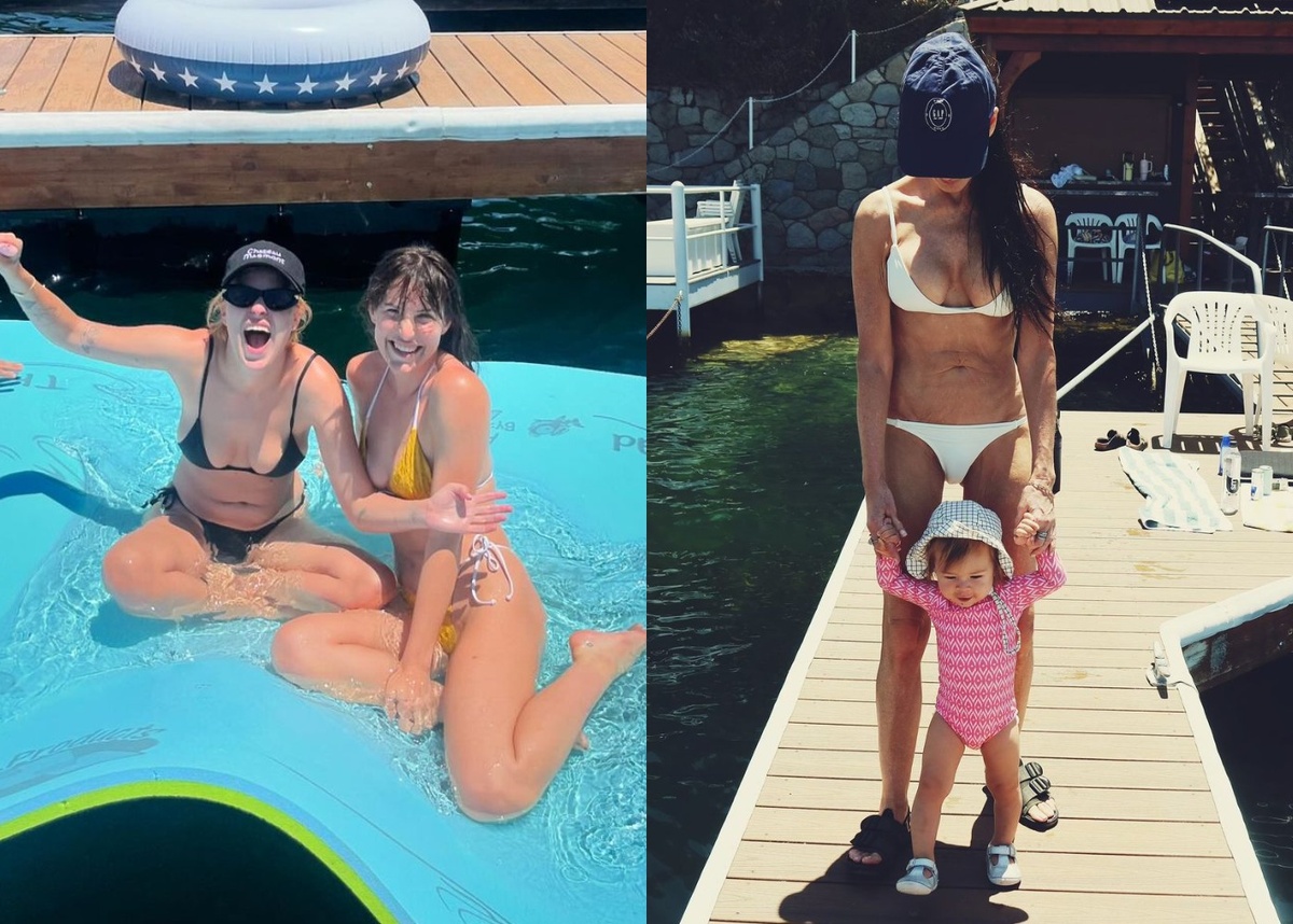 Таллула и Скаут Уиллис, Деми Мур с внучкой Луэттой