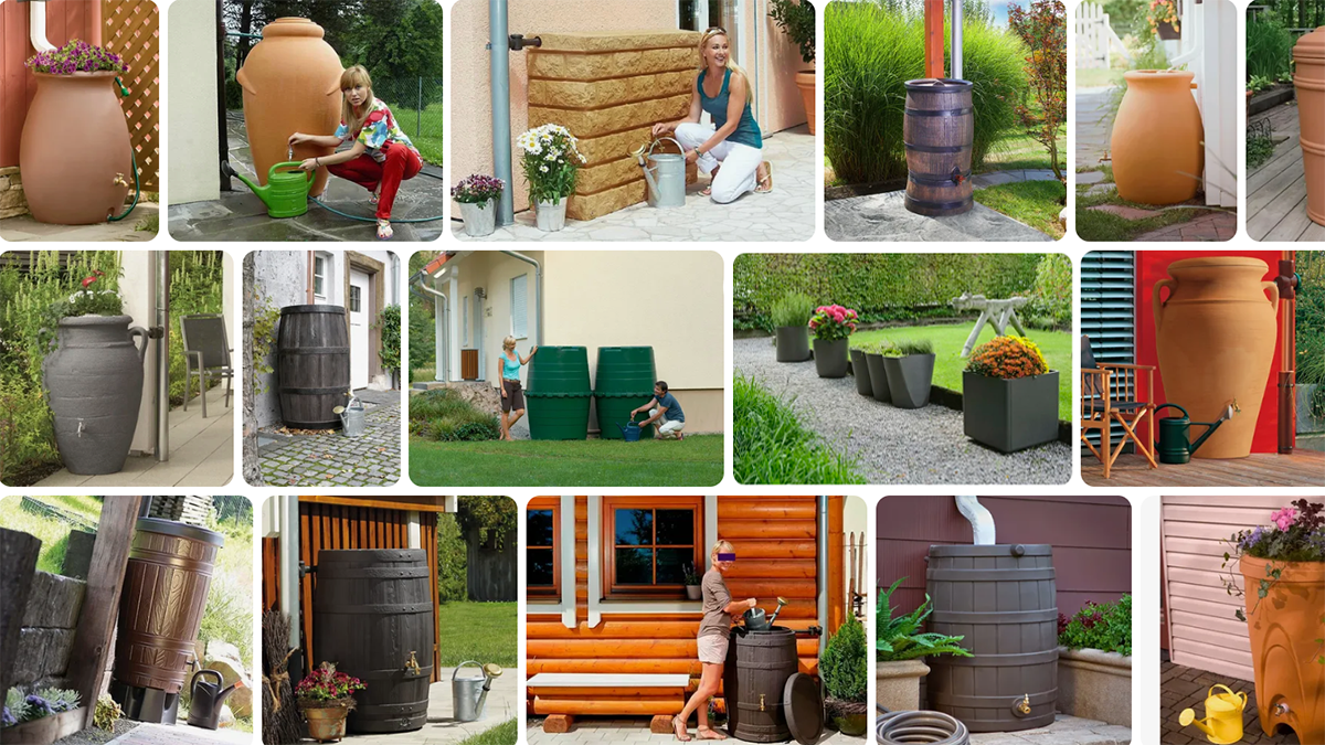 Картинки по запросу "декоративные емкости для дачи"