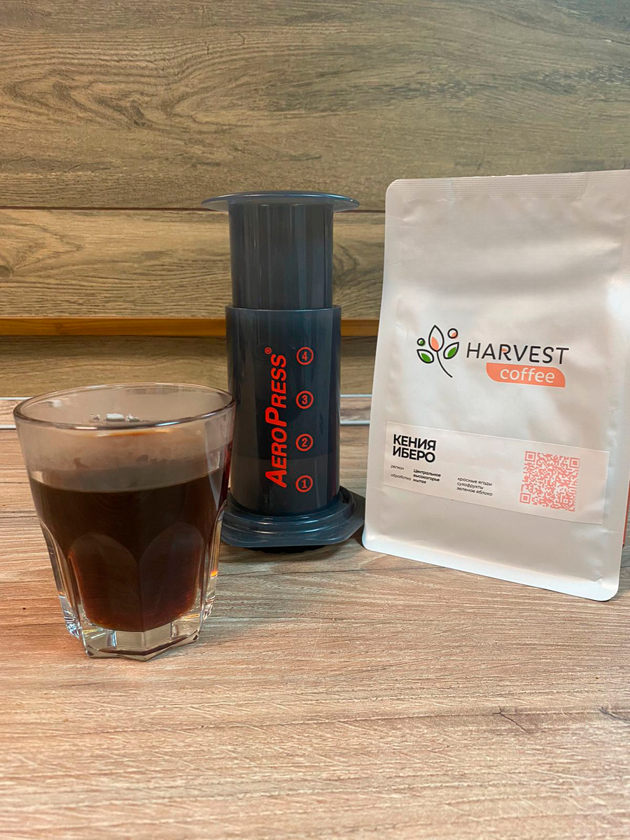 Приготовление в аэропрессе Кении Иберо от Harvest Coffee