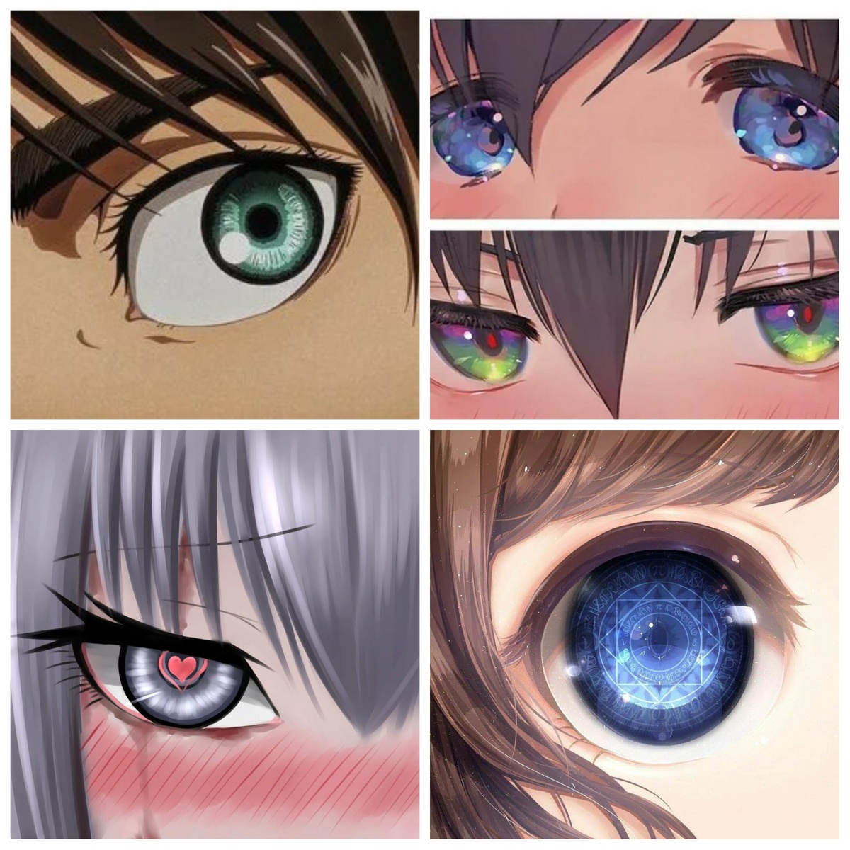 Аниме глаза, особый упор на них 