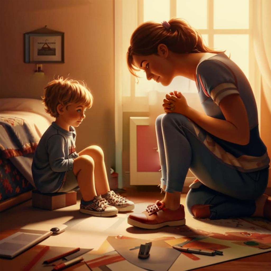 На начальном этапе делайте вместе. Затем будьте рядом и направляйте. После ребенок делает сам.