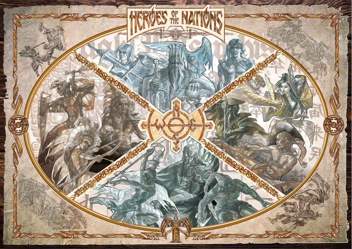 Проект Heroes of the Nations - 4 цивилизации человечества. Взглянув на этот постер Вы поймете идею проекта! КАРТА МИРА - 4 СТОРОНЫ СВЕТА, 4 НАЦИИ МИРА !