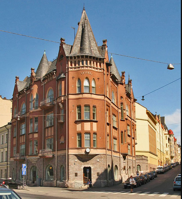 Дом Тальберга, арх. Г. Э. Х. Гезеллиус, А. Лингрен, Г. Э. Сааринен (Хельсинки, 1897–1898)