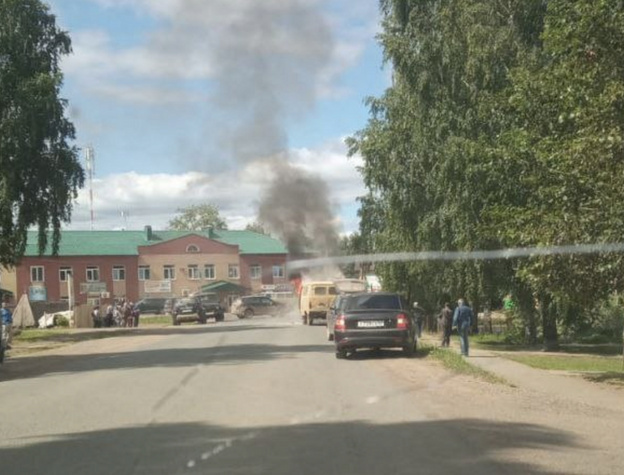    В Афанасьевском районе сгорел УАЗ