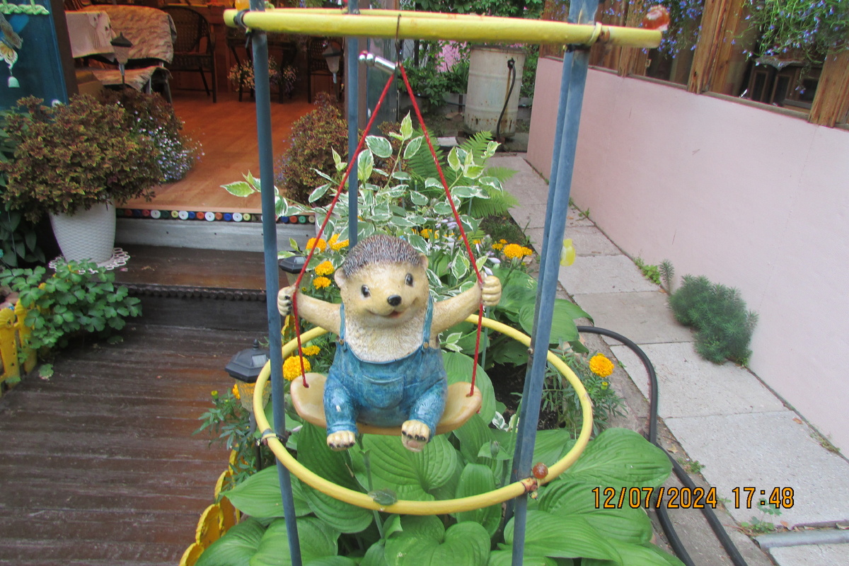 Фото автора с участка соседей их рукотворчество.