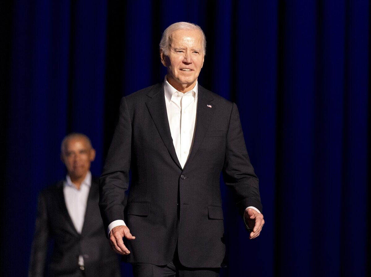    Президент США Джо Байден на предвыборном мероприятии в Лос-Анджелесе© AP Photo / Alex Brandon