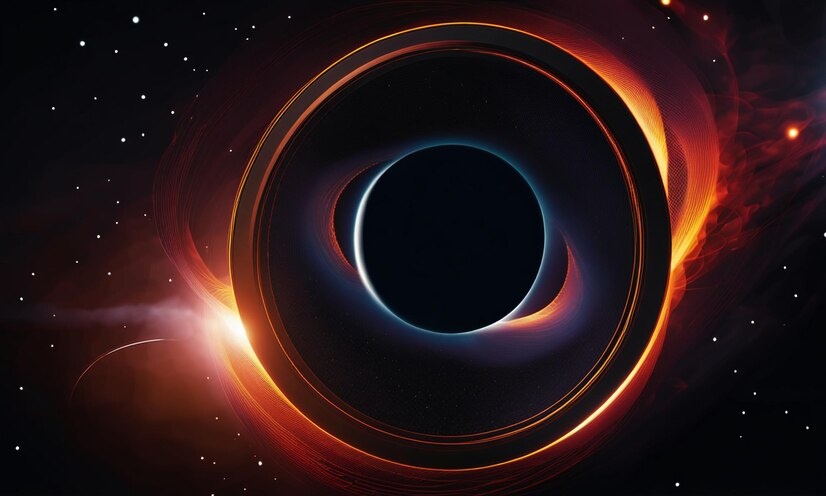 Слияние двух черных дыр "глазами" ИИ.