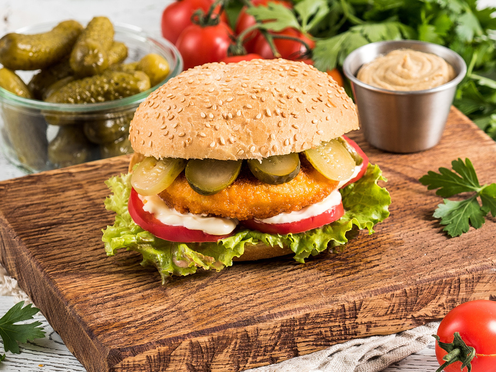 Бургер «Деревенский» с картошкой