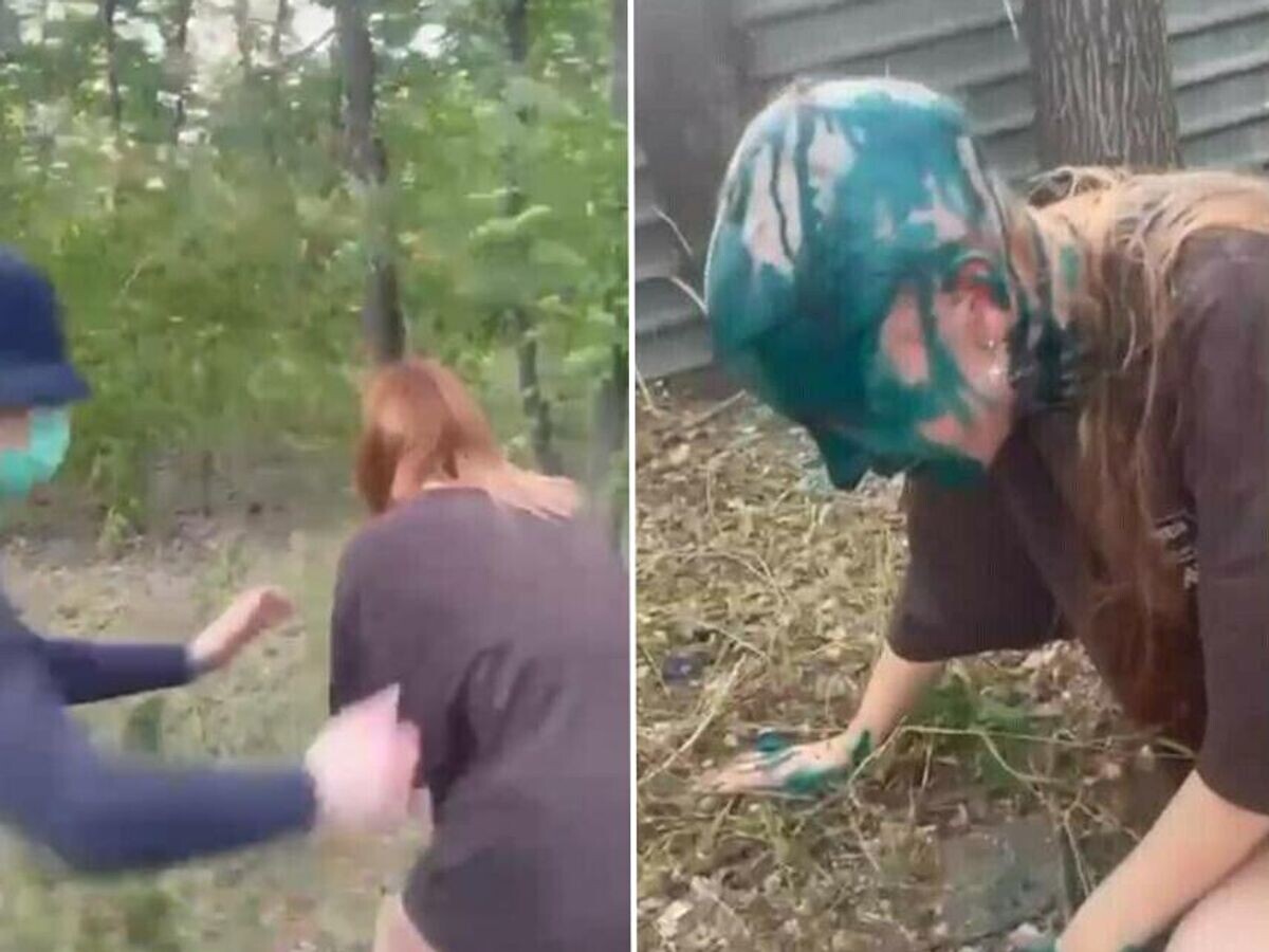    Неизвестные в Благовещенске избили девушку. Кадр видео© Кадр видео из соцсетей