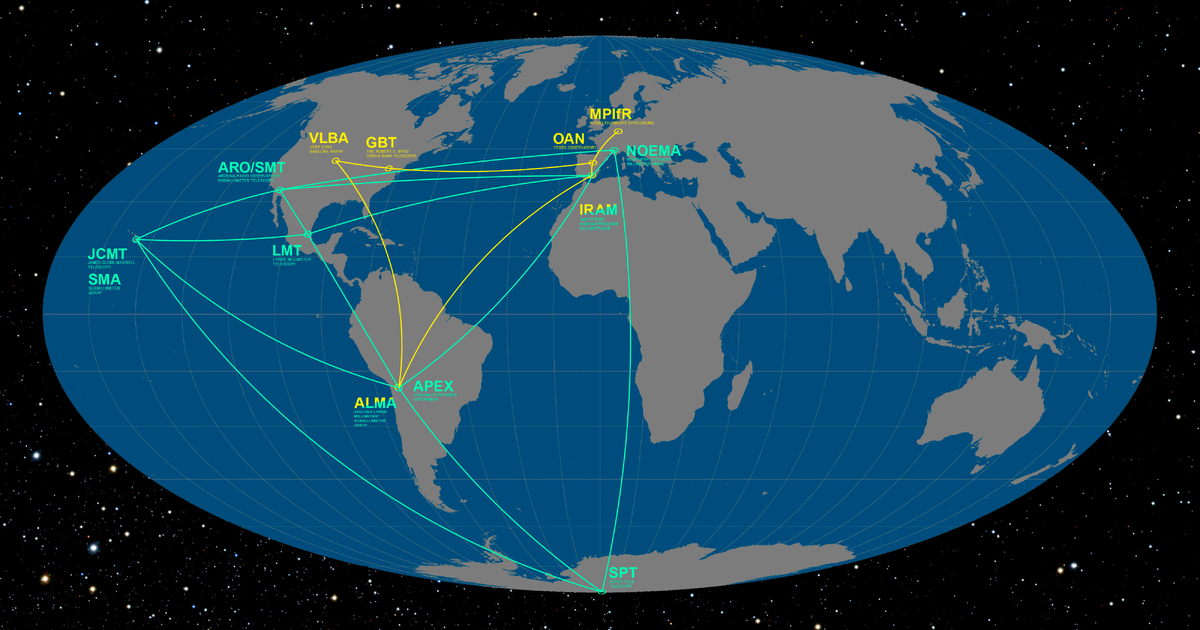 Сеть радиотелескопов Event Horizon Telescope