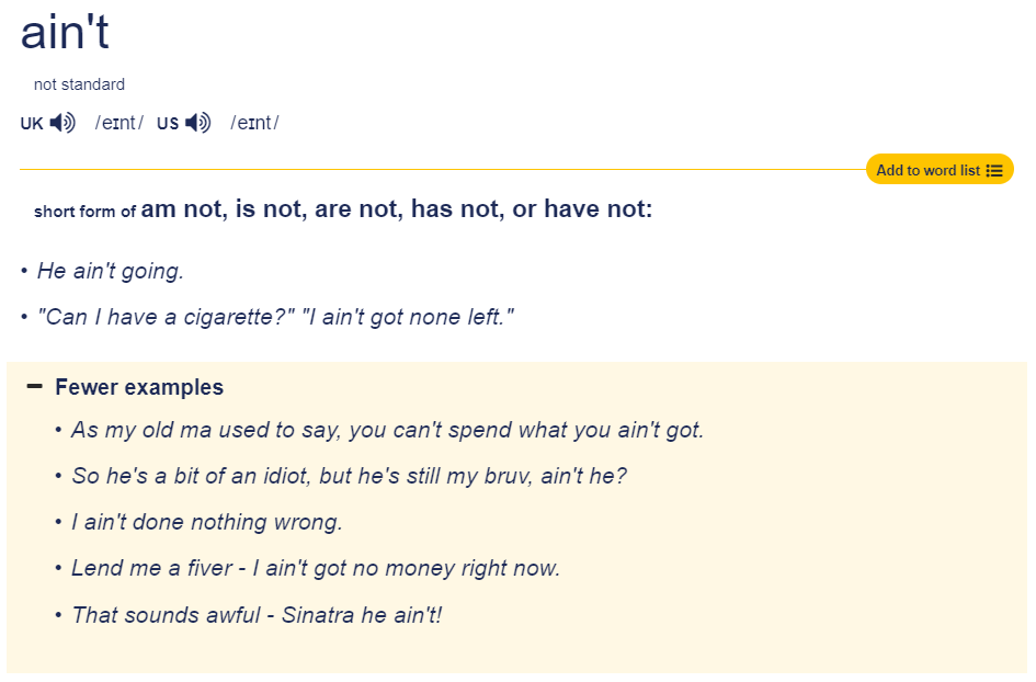 Вот что по этому поводу говорит Cambridge Dictionary