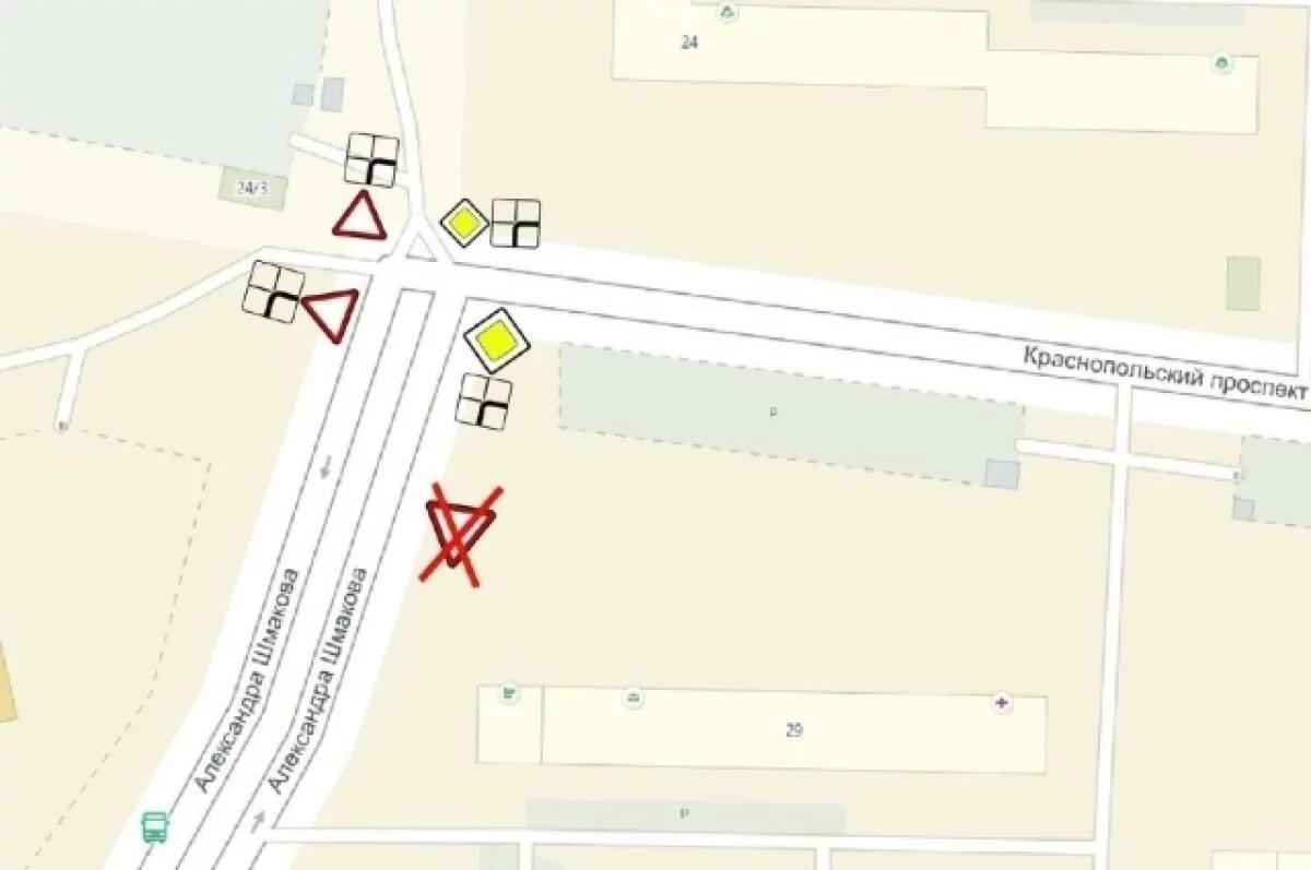    В Челябинске временно изменили схему движения на Краснопольском проспекте