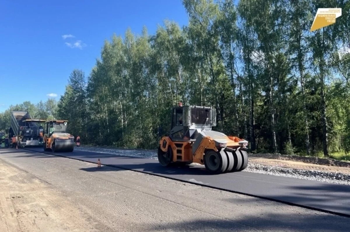    На дороге Бежецк – Кесова Гора – Кашин укладывают новый асфальт