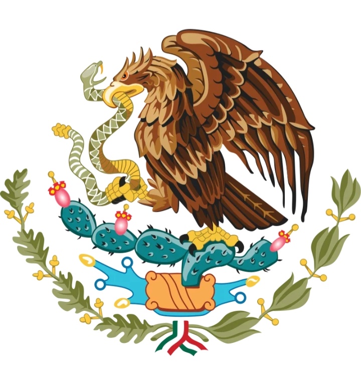 Орëл и змея, сидящие на кактусе