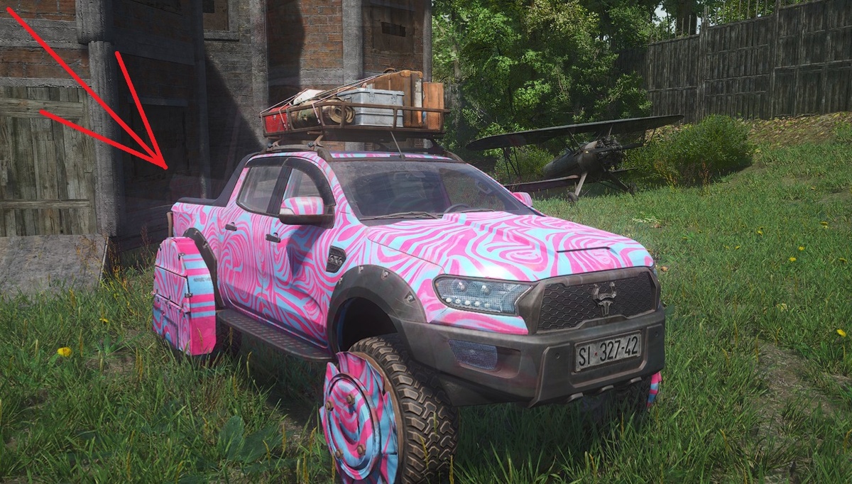 SCUM. двоение в глазах - виден прозрачный контур авто.