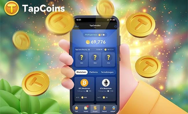 Тапалка Tapcoins