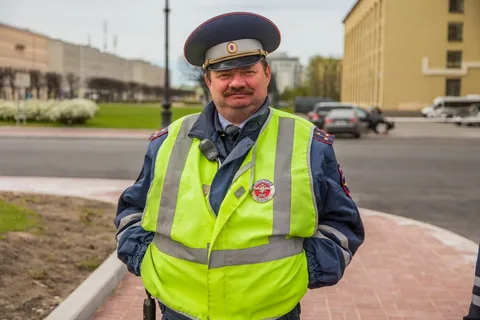 Вот он, страж порядка на дорогах.