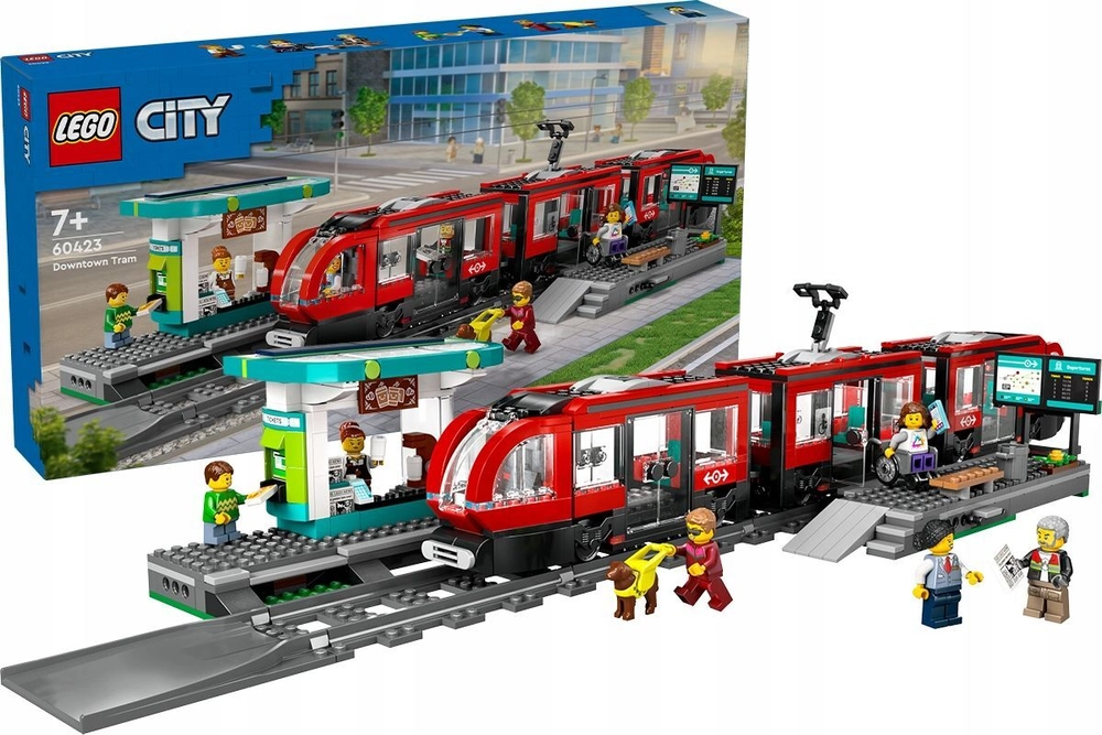 Конструктор LEGO City - Городской трамвай со станцией - Лего Сити 60423