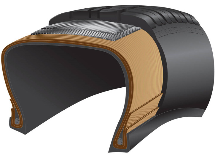 Пример конструкции радиальных шин 