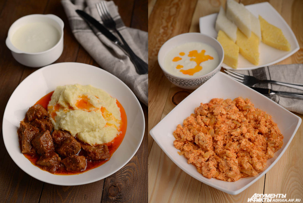 Адыгские блюда лилибж и кояж. Фото: АиФ/ Фото Евгения Денисюка