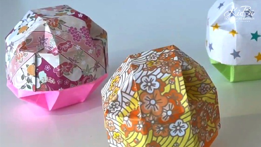 Шар шкатулка оригами | Поделки из бумаги своими руками | DIY