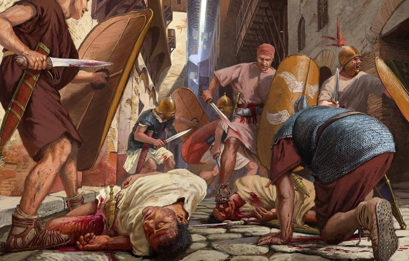  Сражения на улицах Рима стали частью повседневной реальности в эпоху Гражданских войн. Реконструкция Р. Олтяну