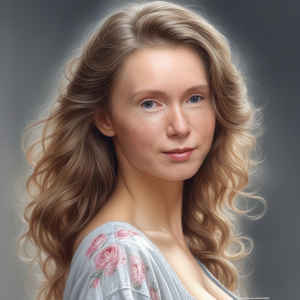 Образ  Светланы, сгенерированный популярной программой на основе ее реального фото