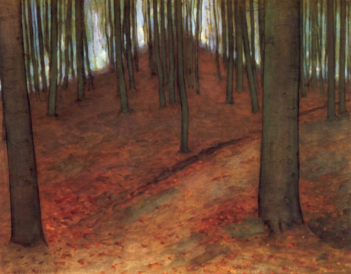 Пит Мондриан. "Лес с буковыми деревьями". 1889 год. 