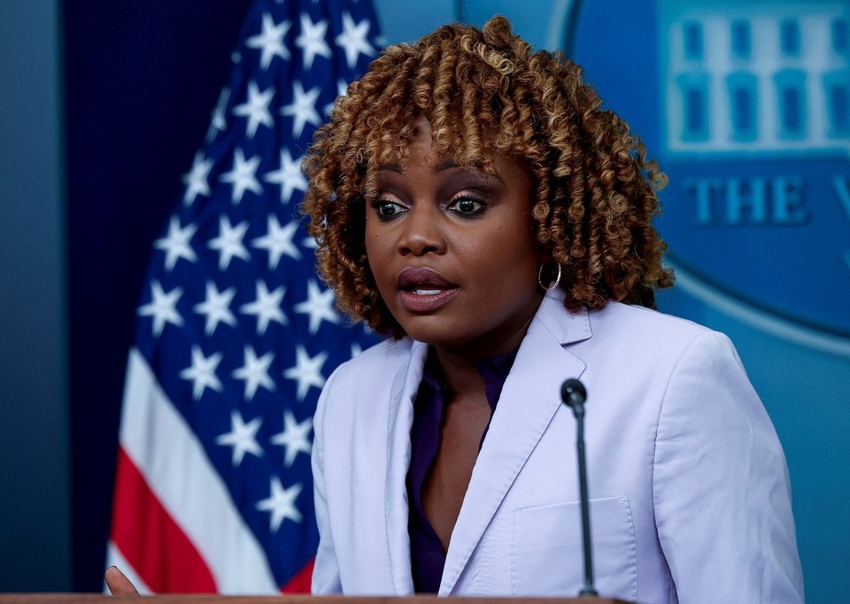    Пресс-секретарь Белого дома Карин Жан-Пьер. REUTERS