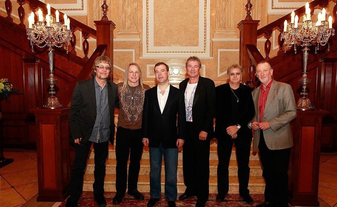 Медведев и Deep Purple. Фото взято из открытого доступа в Интернете
