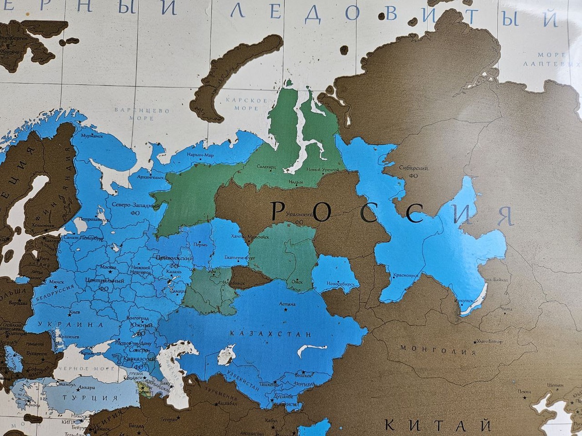 Карта, на которой я стираю посещенные регионы. 