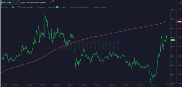    График Santiment на XRP