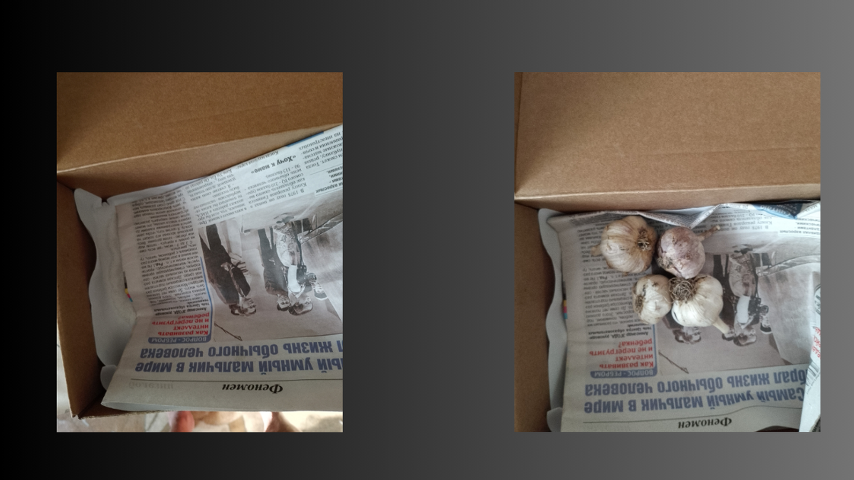 Хранение в коробке на пищевой соли