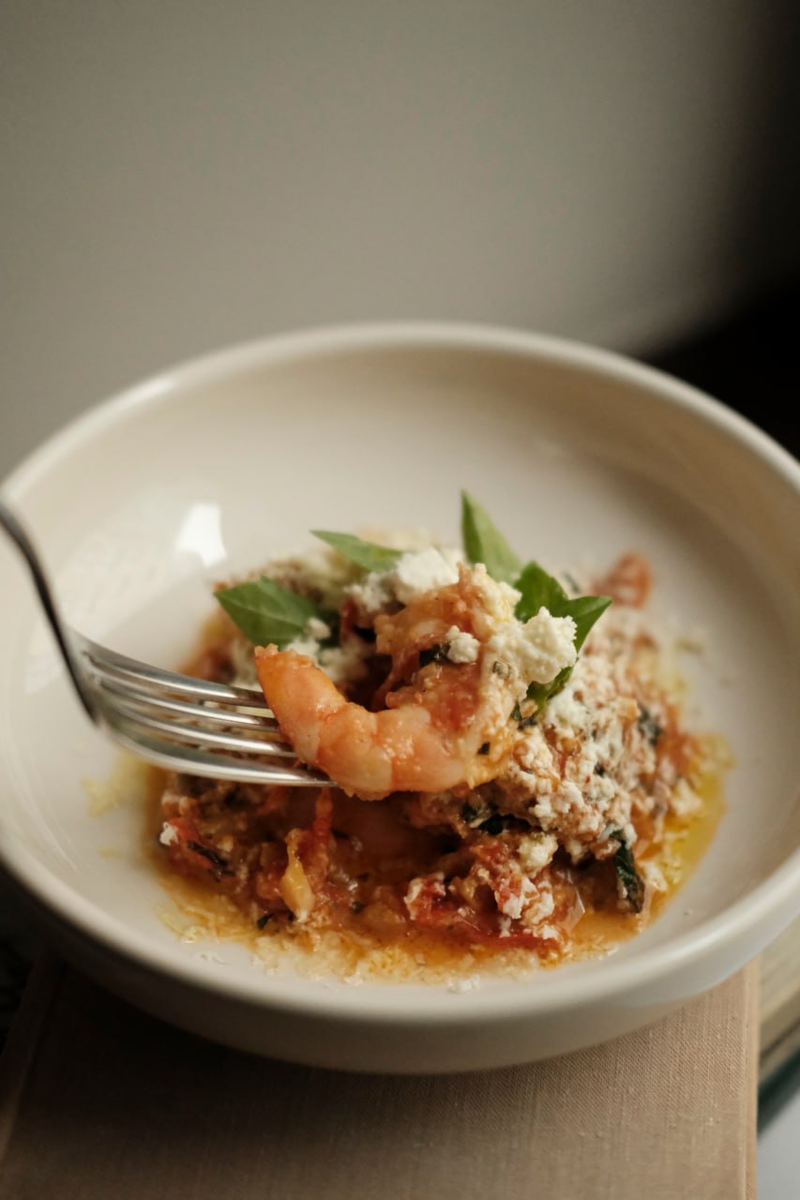 Фото: креветки саганаки в Kefi